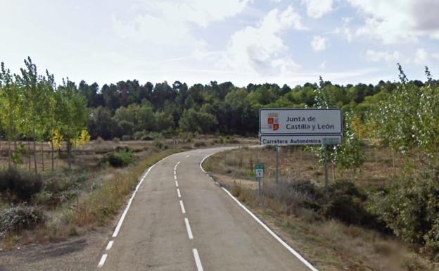 Imagen de la carretera a la salida de Nogarejas. 