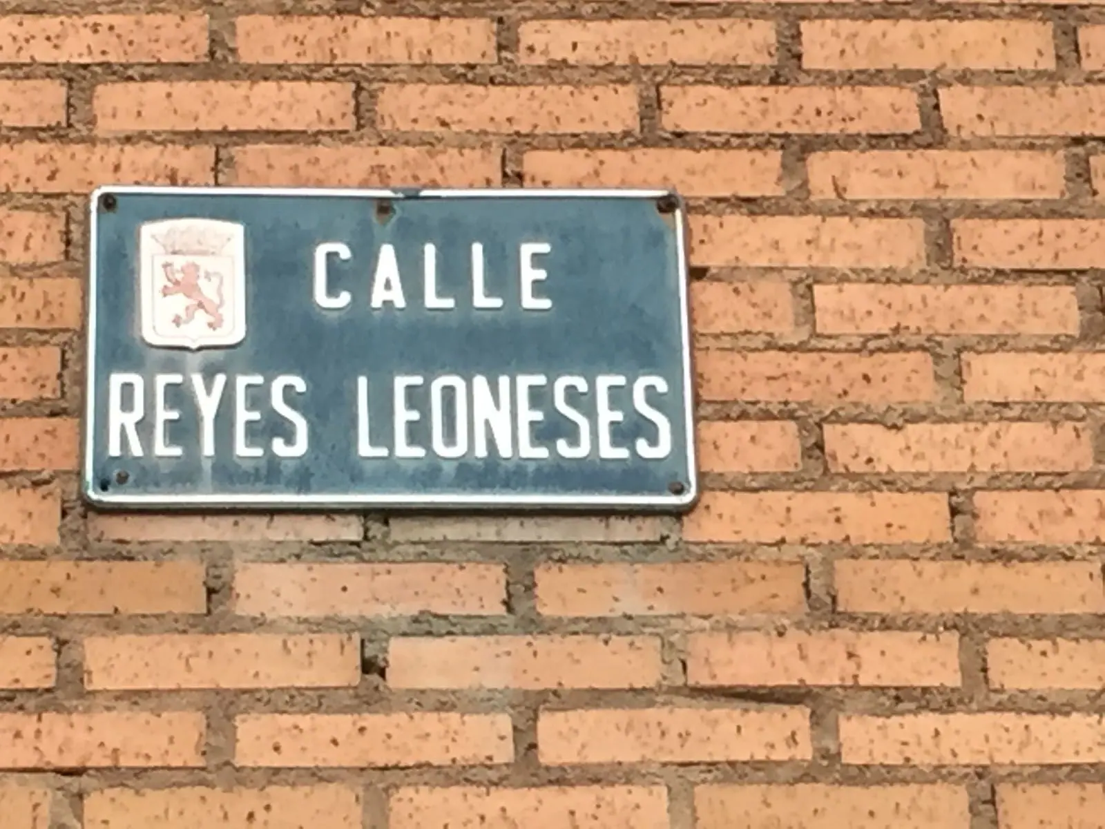 Imagen de una placa de la calle Reyes Leoneses.
