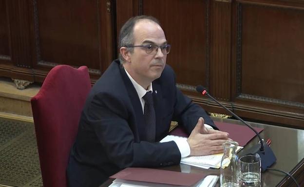 El exconsejo Jordi Turull, en el juicio del 'procès'.