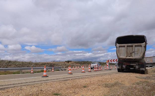 Galería. Imagen de las obras en la A-66 este jueves.