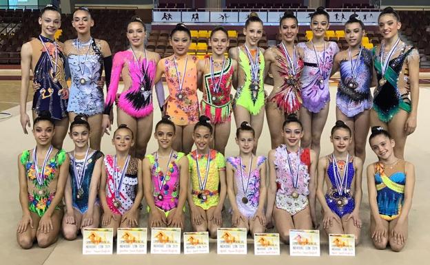 Buena actuación de las gimnastas del Club Ritmo en el Provincial