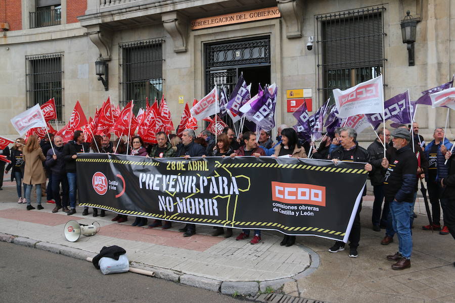 Fotos: Protesta contra el repunto de la siniestralidad laboral en León