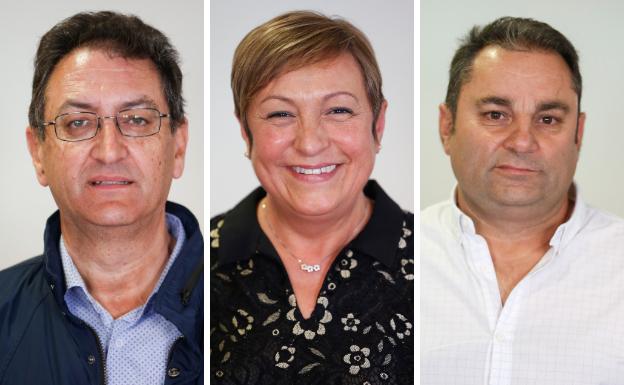 Salvador Vidal, Camen Morán y Constantino Marcos, los tres senadores del PSOE por León.