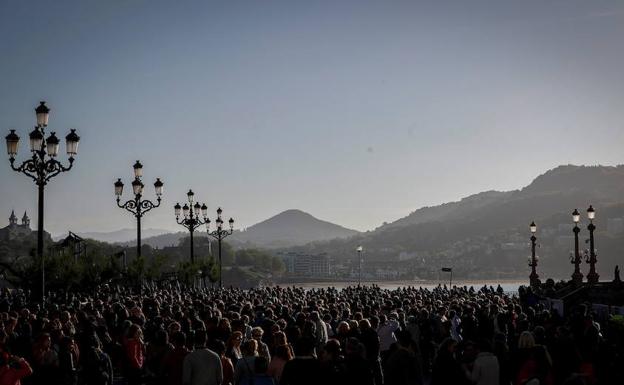 Cocentración celebrada el lunes en San Sebastián en repulsa por la muerte del menor.