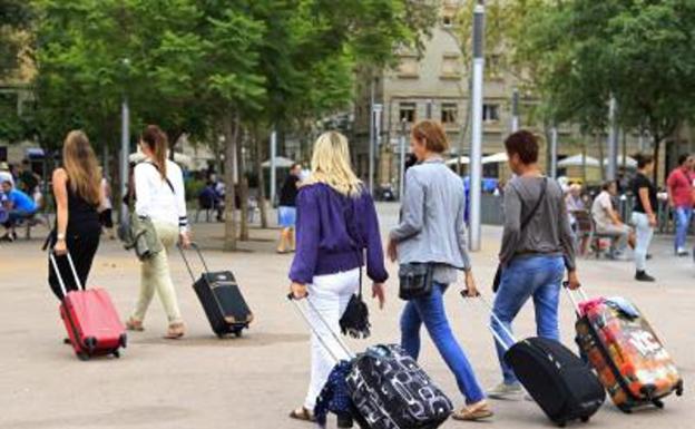 Un grupo de turistas.