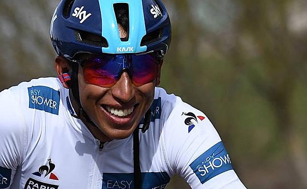 Egan Bernal, durante la última edición de la París-Niza. 