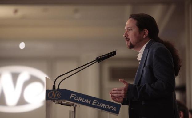 Pablo Iglesias interviene en un desayuno informativo 