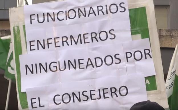 Imagen de una protesta anterior de los sanitarios leoneses.