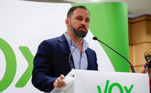 El líder de Vox, Santiago Abascal.