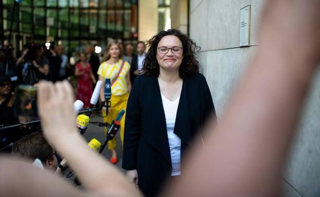 Andrea Nahles dimitió como presidenta del Partido Socialdemócrata Alemán. 