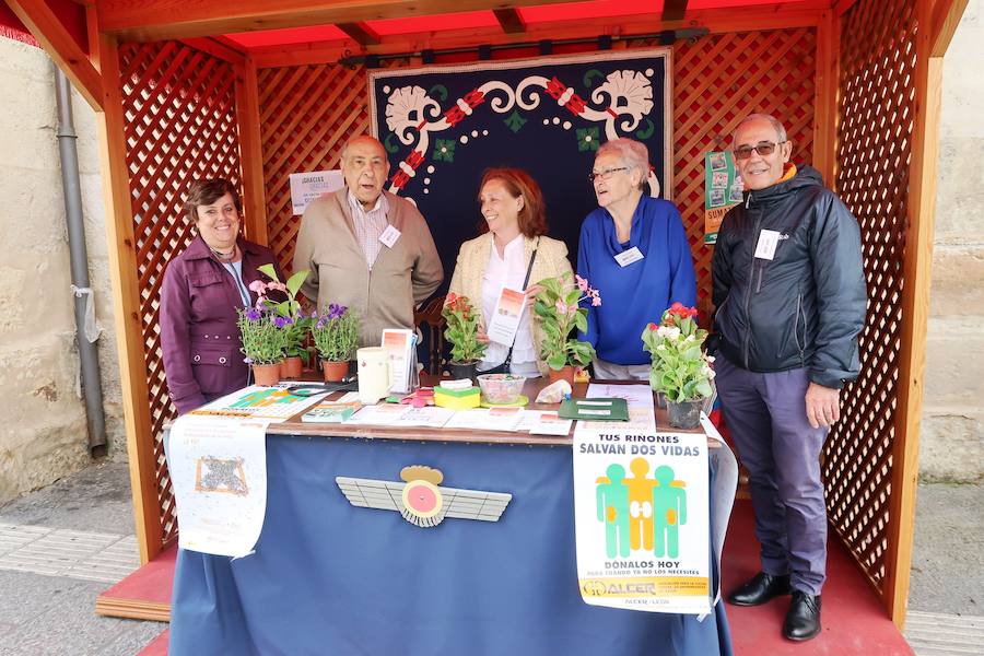 Aurora Baza durante su visita a un punto de cuestación. 