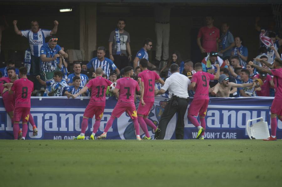 Imágenes del partido de ida de la segunda ronda de la fase de ascenso entre el FC Cartagena y la SD Ponferradina disputado en el estadio de Cartagonova, con resultado de 1-2 para la Ponferradina