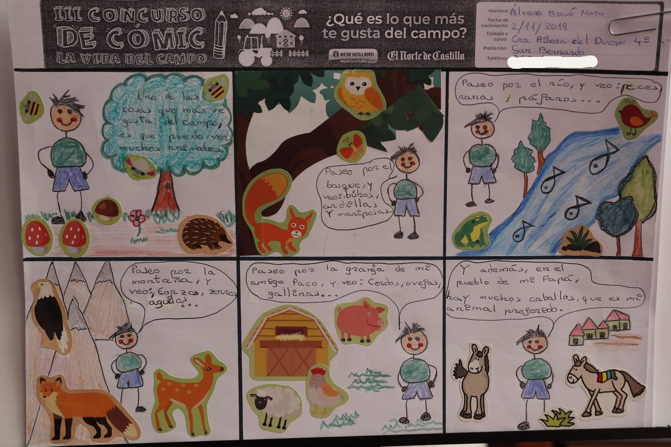 Fotos: Trabajos de 4º de Primaria en la modalidad de cómic del III Concurso de Dibujo y Cómic &#039;La vida del campo&#039;