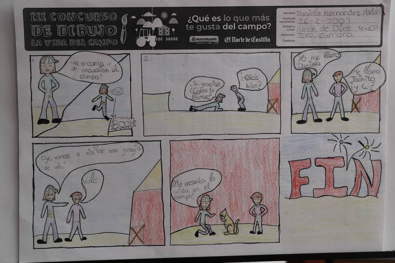 Fotos: Trabajos de 4º de Primaria en la modalidad de cómic del III Concurso de Dibujo y Cómic &#039;La vida del campo&#039;