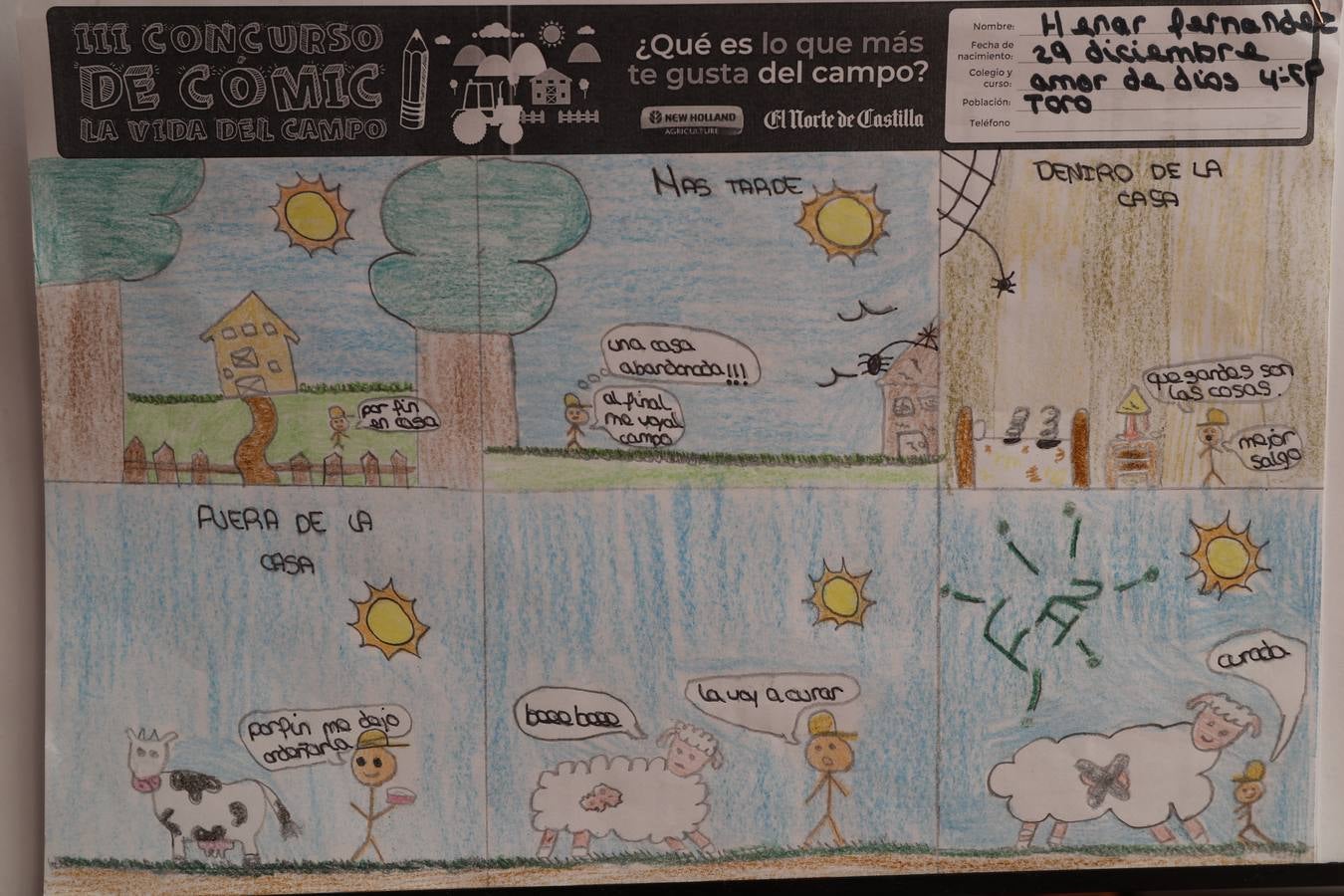 Fotos: Trabajos de 4º de Primaria en la modalidad de cómic del III Concurso de Dibujo y Cómic &#039;La vida del campo&#039;