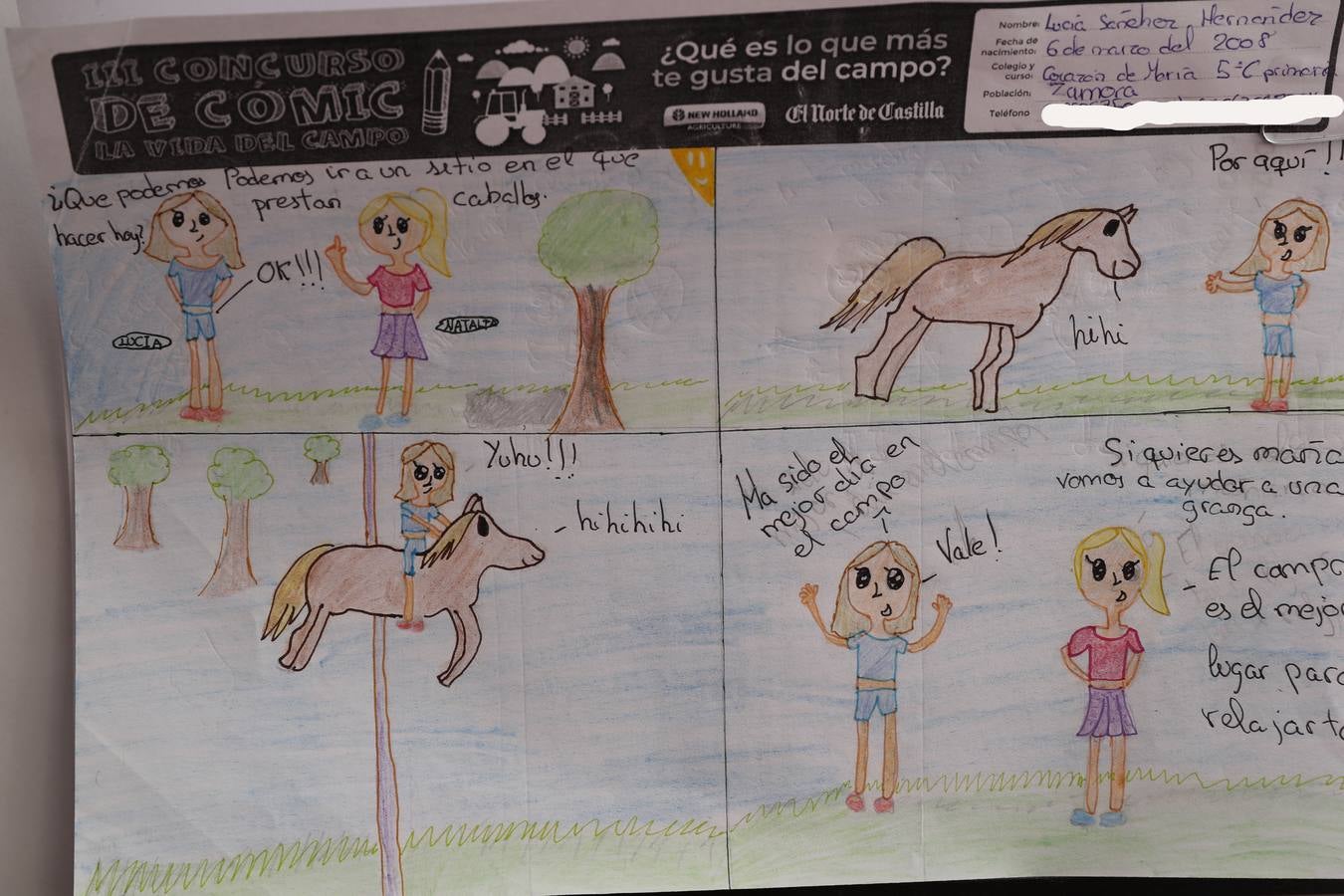 Fotos: Trabajos de 5º de Primaria en la modalidad de cómic del III Concurso de Dibujo y Cómic &#039;La vida del campo