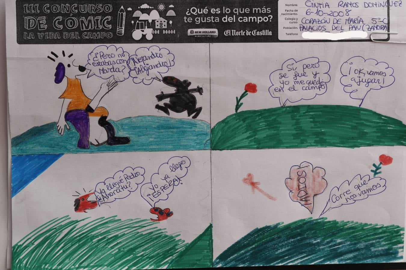 Fotos: Trabajos de 5º de Primaria en la modalidad de cómic del III Concurso de Dibujo y Cómic &#039;La vida del campo