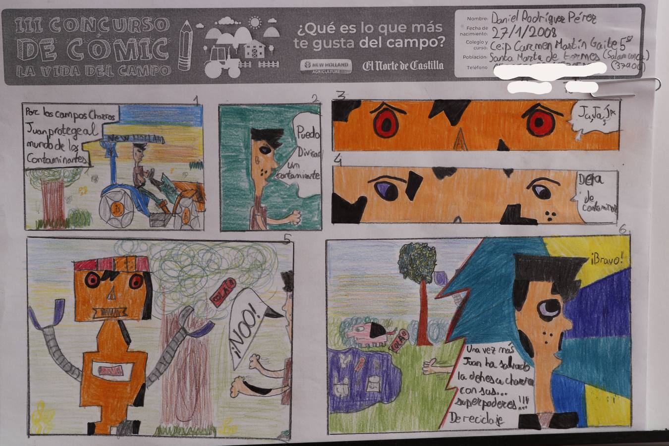 Fotos: Trabajos de 5º de Primaria en la modalidad de cómic del III Concurso de Dibujo y Cómic &#039;La vida del campo