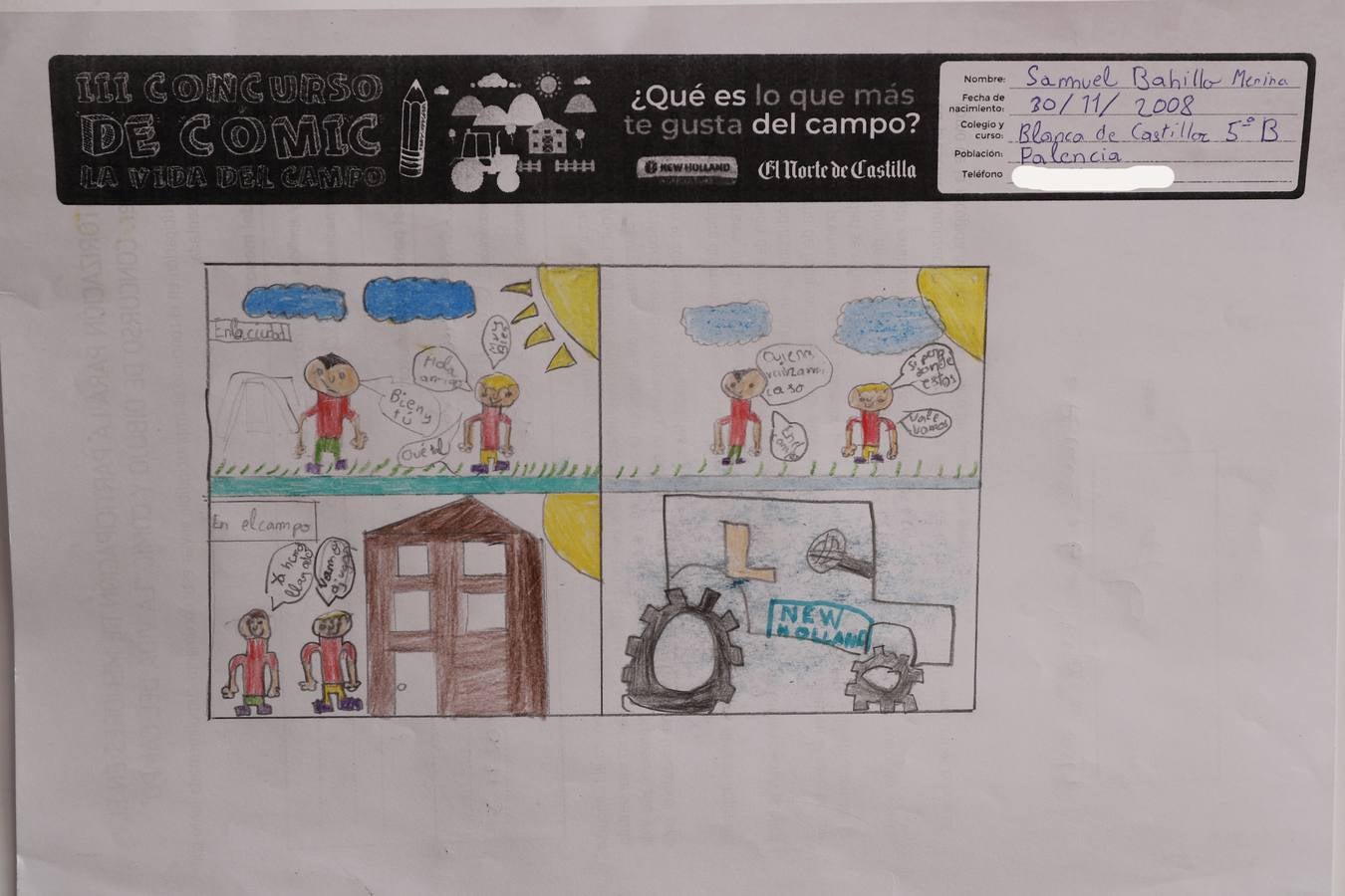 Fotos: Trabajos de 5º de Primaria en la modalidad de cómic del III Concurso de Dibujo y Cómic &#039;La vida del campo