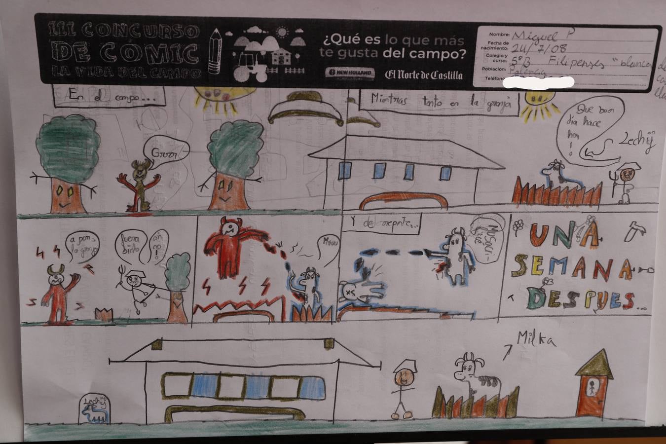 Fotos: Trabajos de 5º de Primaria en la modalidad de cómic del III Concurso de Dibujo y Cómic &#039;La vida del campo