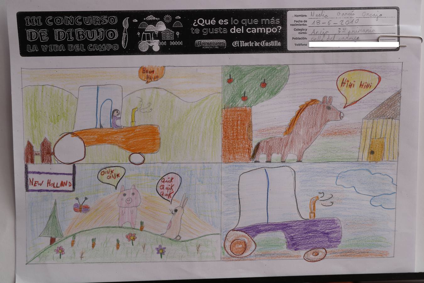 Fotos: Trabajos de 3º de Primaria en la modalidad de cómic del III Concurso de Dibujo y Cómic &#039;La vida del campo&#039;