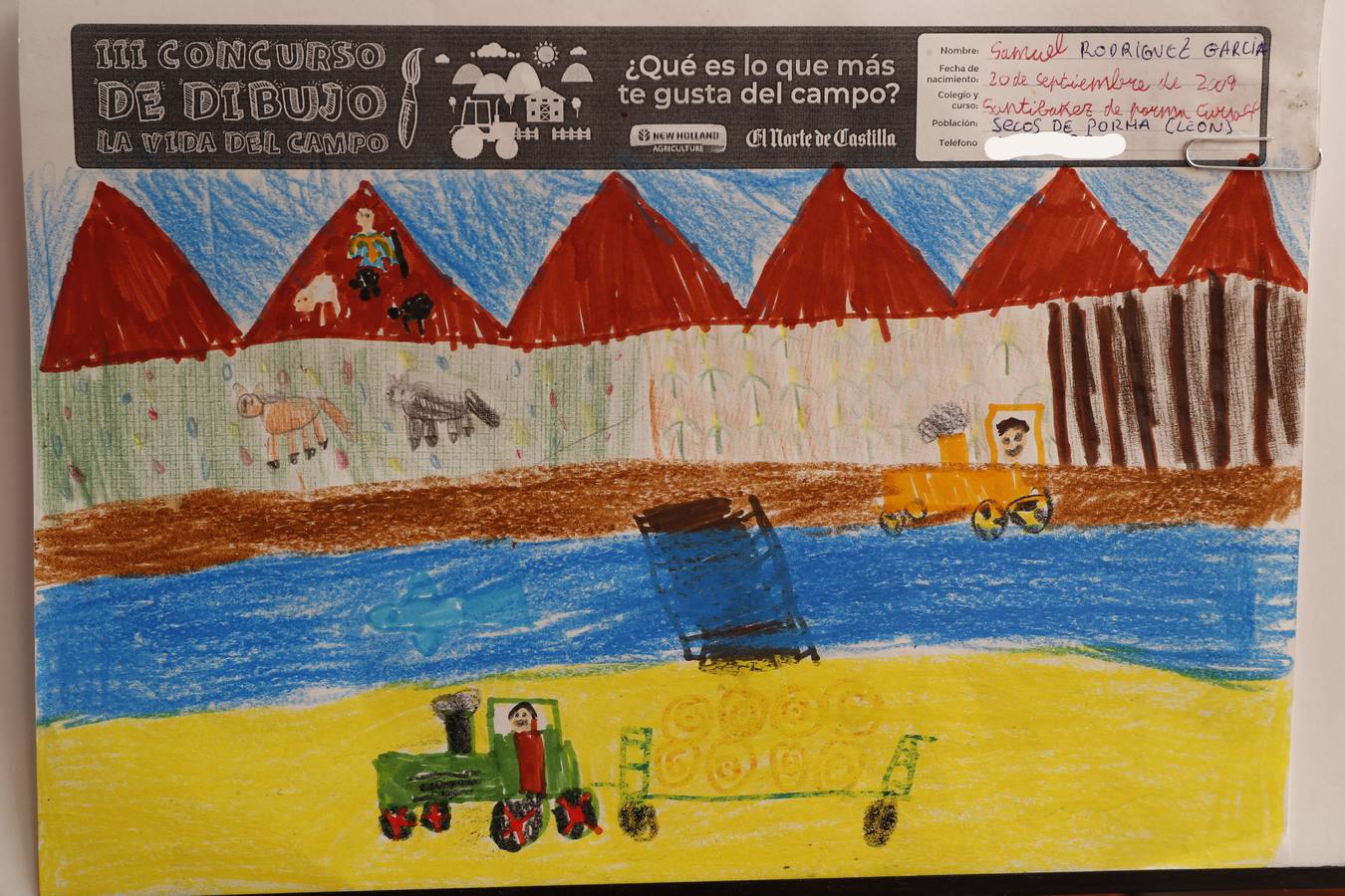 Fotos: Trabajos de 4º de Primaria en la modalidad de dibujo del III Concurso de Dibujo y Cómic &#039;La vida del campo&#039;