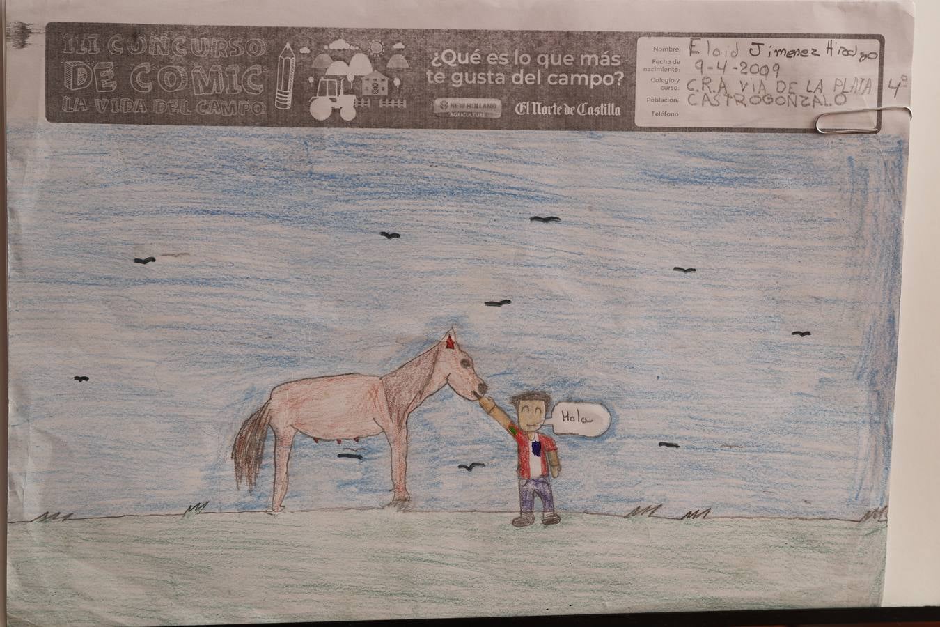 Fotos: Trabajos de 4º de Primaria en la modalidad de dibujo del III Concurso de Dibujo y Cómic &#039;La vida del campo&#039;