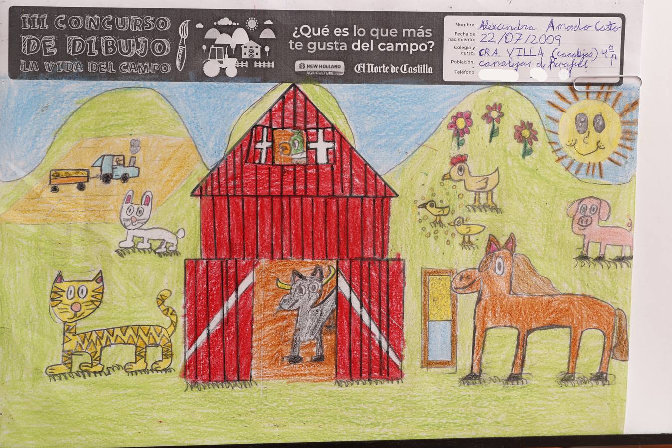 Fotos: Trabajos de 4º de Primaria en la modalidad de dibujo del III Concurso de Dibujo y Cómic &#039;La vida del campo&#039;