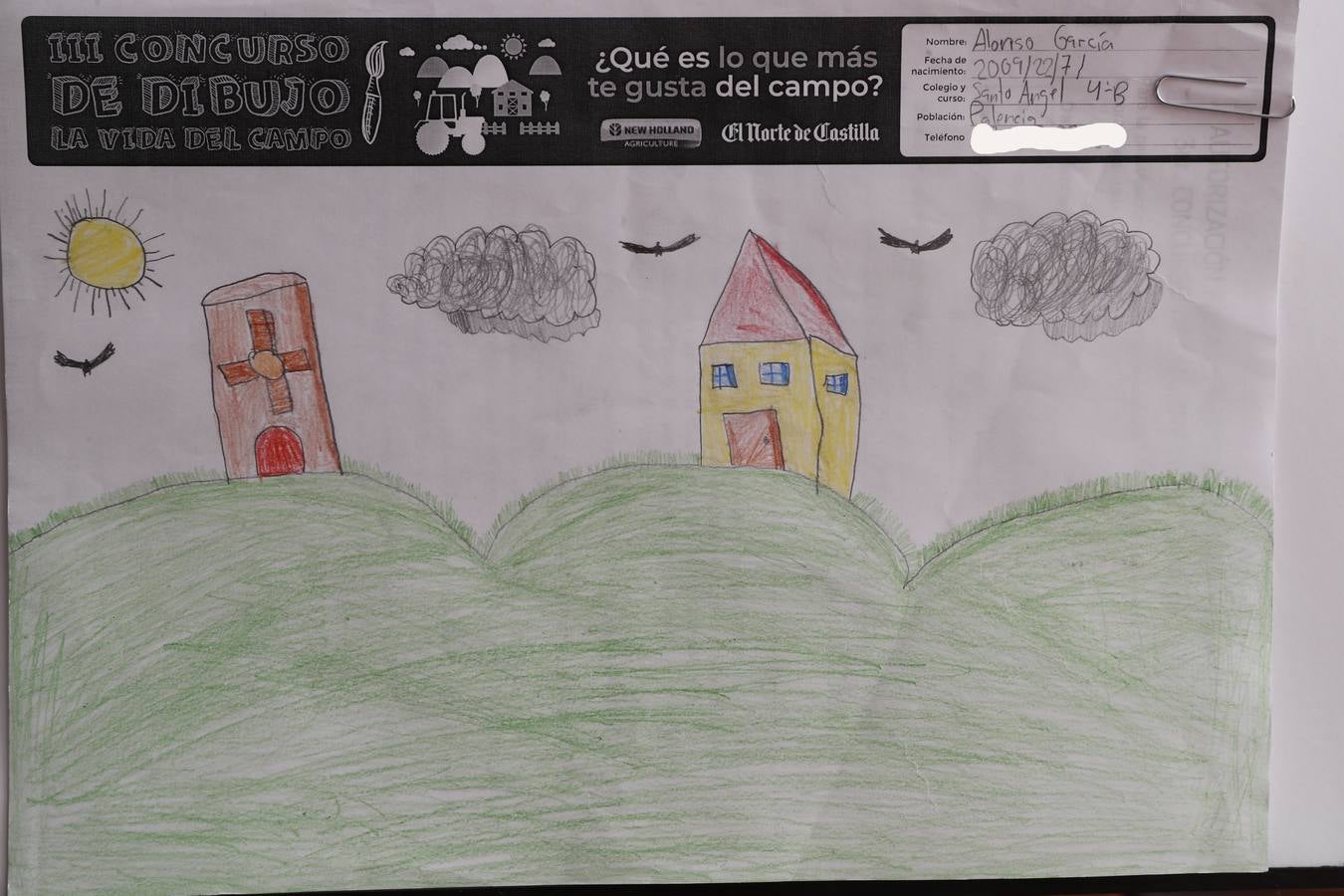 Fotos: Trabajos de 4º de Primaria en la modalidad de dibujo del III Concurso de Dibujo y Cómic &#039;La vida del campo&#039;