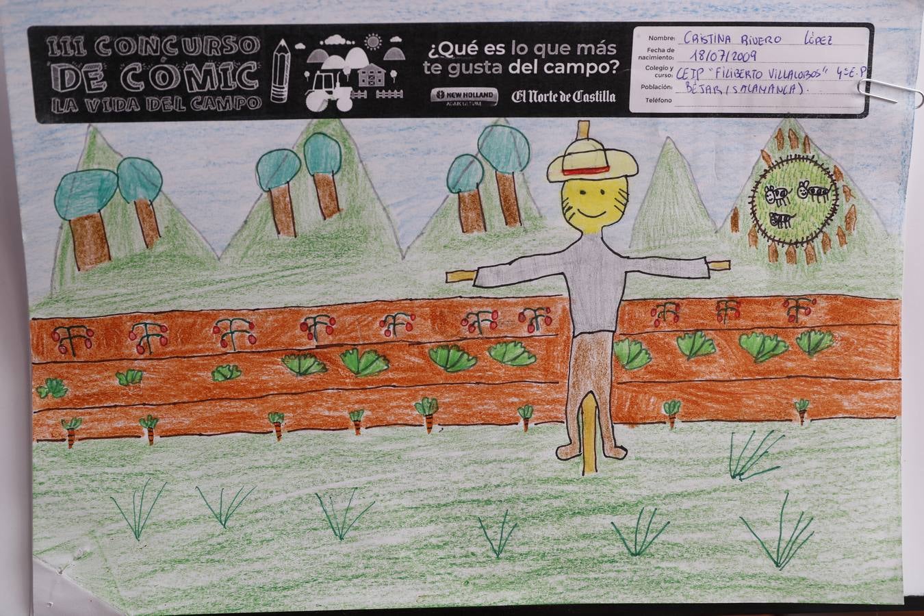 Fotos: Trabajos de 4º de Primaria en la modalidad de dibujo del III Concurso de Dibujo y Cómic &#039;La vida del campo&#039;