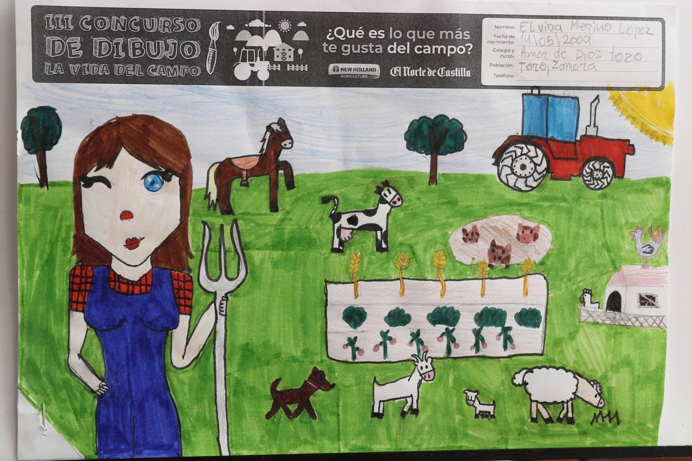 Fotos: Trabajos de 4º de Primaria en la modalidad de dibujo del III Concurso de Dibujo y Cómic &#039;La vida del campo&#039;