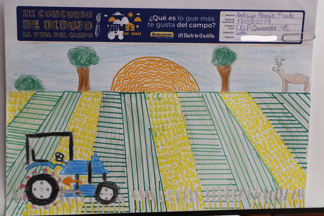 Fotos: Trabajos de 4º de Primaria en la modalidad de dibujo del III Concurso de Dibujo y Cómic &#039;La vida del campo&#039;