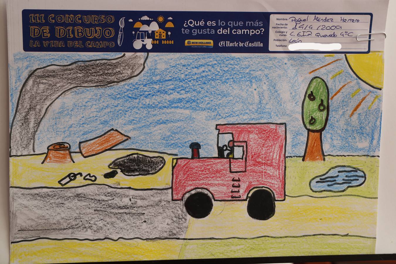 Fotos: Trabajos de 4º de Primaria en la modalidad de dibujo del III Concurso de Dibujo y Cómic &#039;La vida del campo&#039;