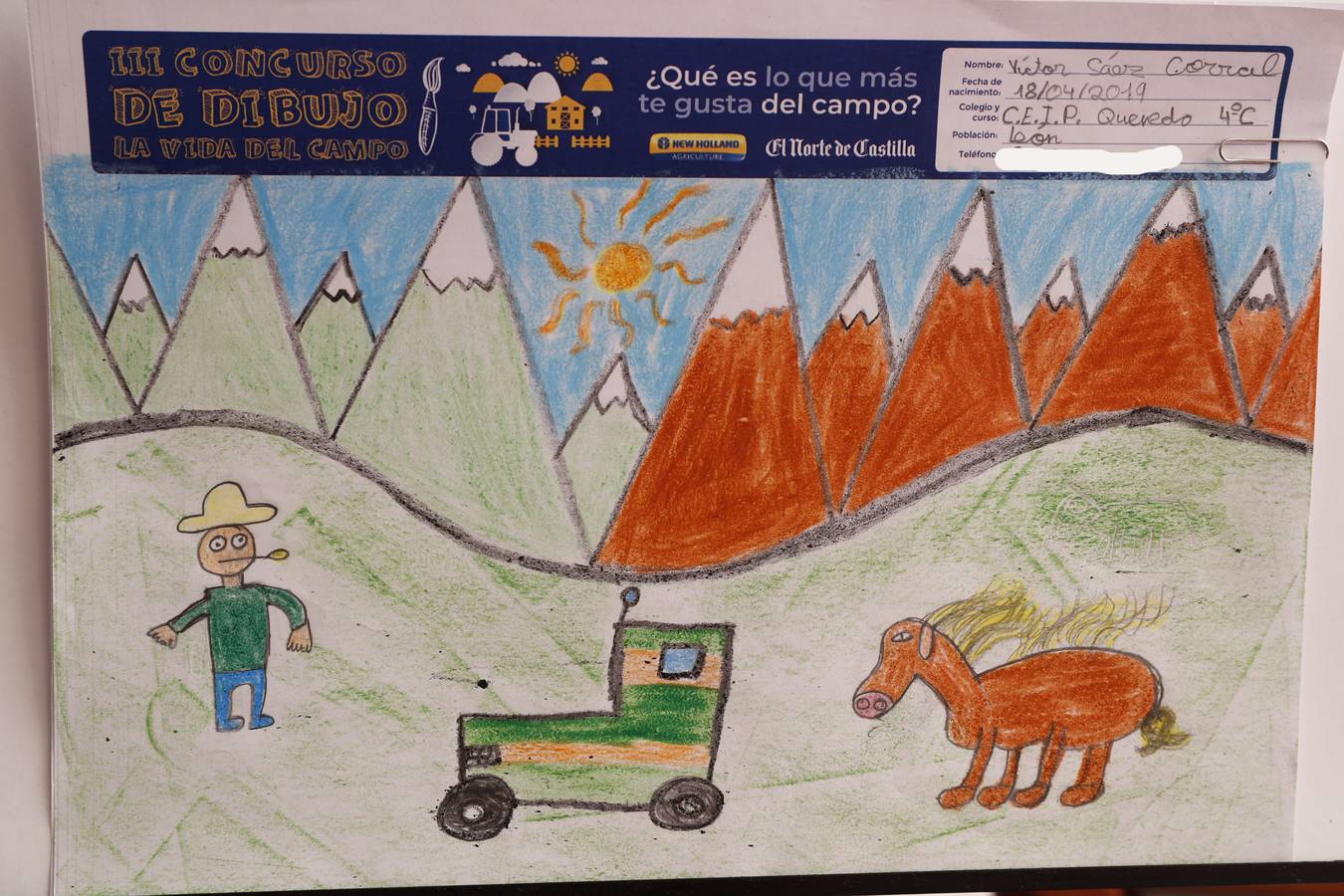 Fotos: Trabajos de 4º de Primaria en la modalidad de dibujo del III Concurso de Dibujo y Cómic &#039;La vida del campo&#039;