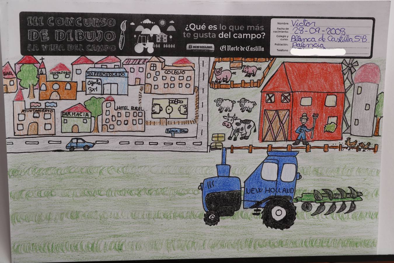 Fotos: Trabajos de 5º de Primaria en la modalidad de dibujo del III Concurso de Dibujo y Cómic &#039;La vida del campo&#039;