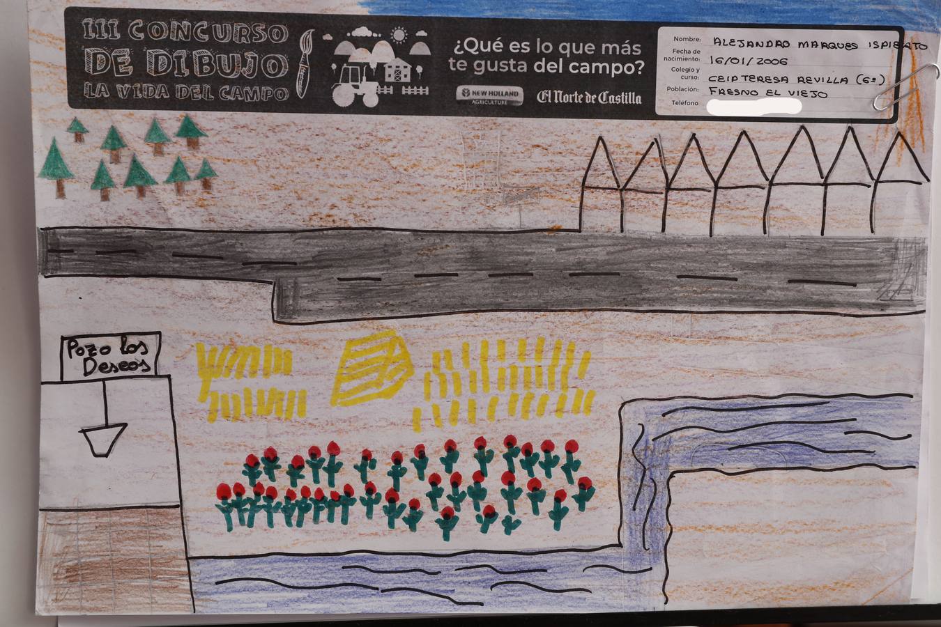 Fotos: Trabajos de 6º de Primaria en la modalidad de dibujo del III Concurso de Dibujo y Cómic &#039;La vida del campo&#039;