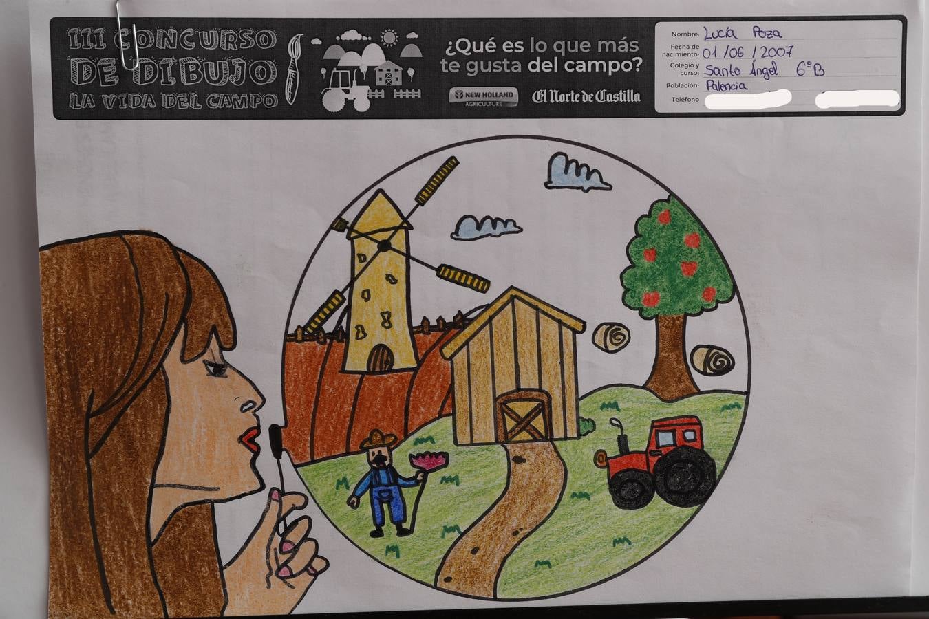 Fotos: Trabajos de 6º de Primaria en la modalidad de dibujo del III Concurso de Dibujo y Cómic &#039;La vida del campo&#039;