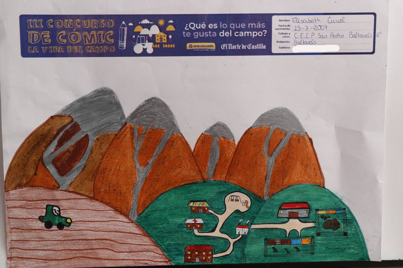 Fotos: Trabajos de 6º de Primaria en la modalidad de dibujo del III Concurso de Dibujo y Cómic &#039;La vida del campo&#039;