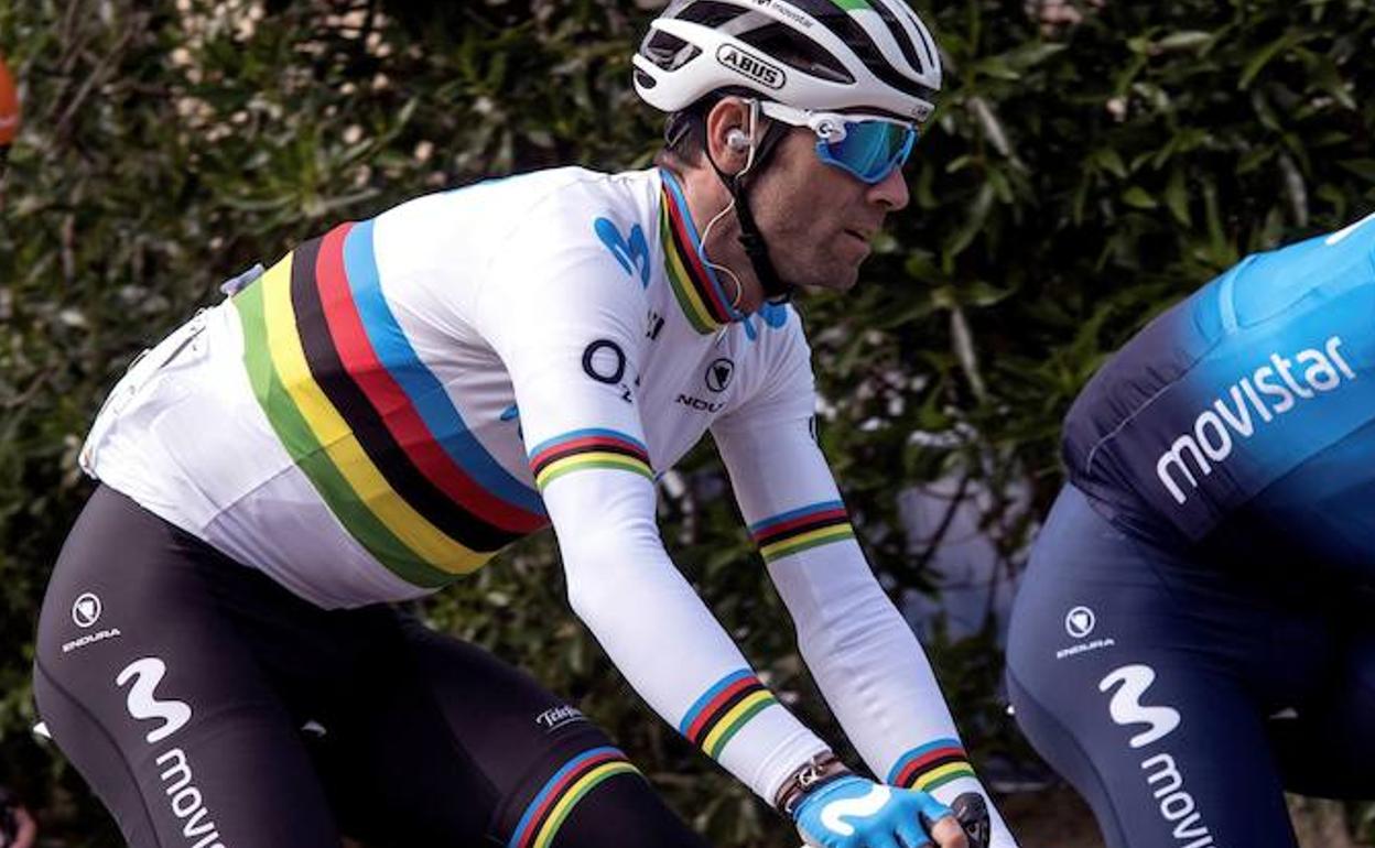 Alejandro Valverde, durante una prueba de la presente temporada. 