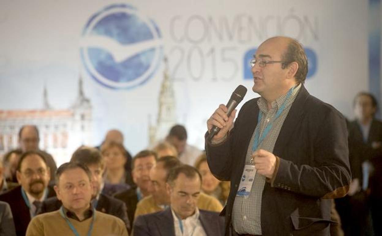 'Ché' Escanciano, durante un acto electoral del PP.