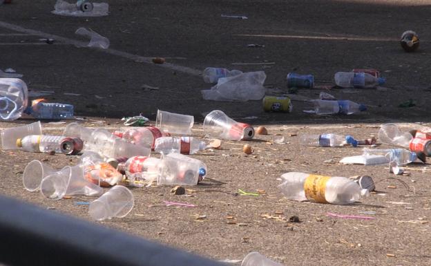 Imagen del estado de los alrededores del Estadio Reino de León 