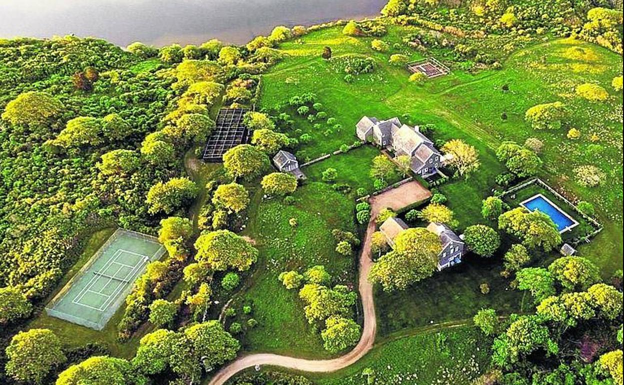 Vista aérea de 'Red Gate Farm', en la isla Martha's Vineyard. 