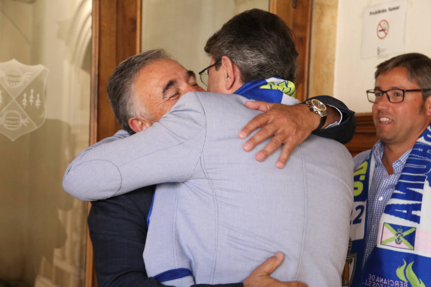 Recepción de la Ponferradina en la Diputación de León tras su ascenso a Segunda División