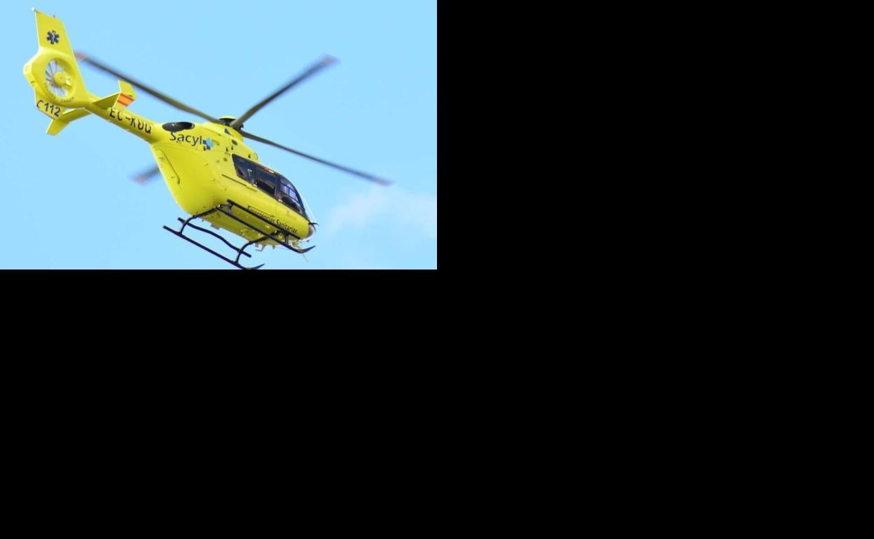 Hellicóptero medicalizado del Sacyl. 