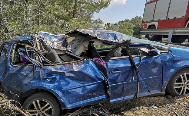 Imagen del vehículo accidentado.