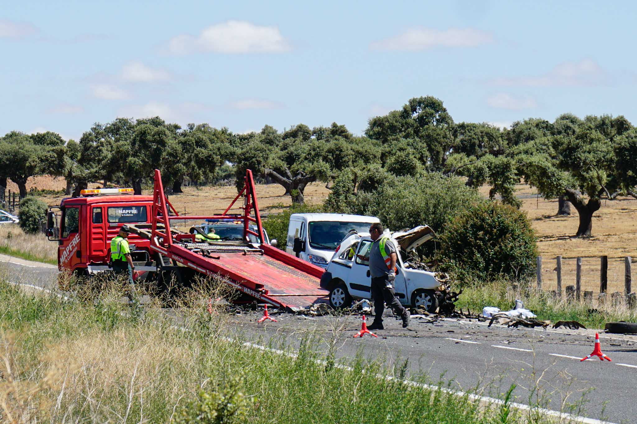 El vehículo en el que viajaba el fallecido quedó completamente destrozado