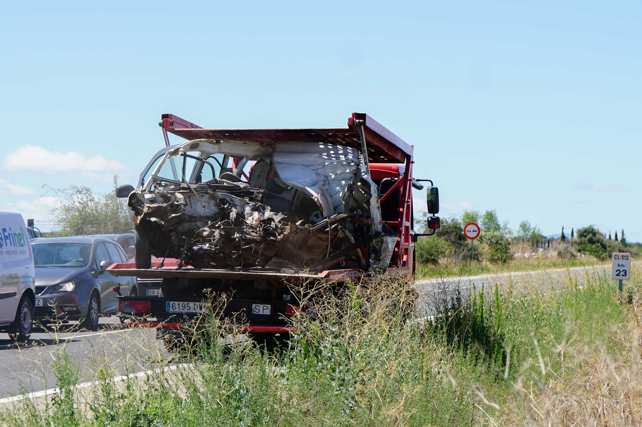 El vehículo en el que viajaba el fallecido quedó completamente destrozado