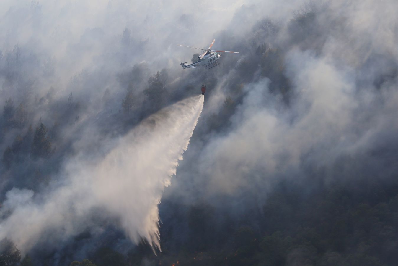 Imagen del área del incendio.