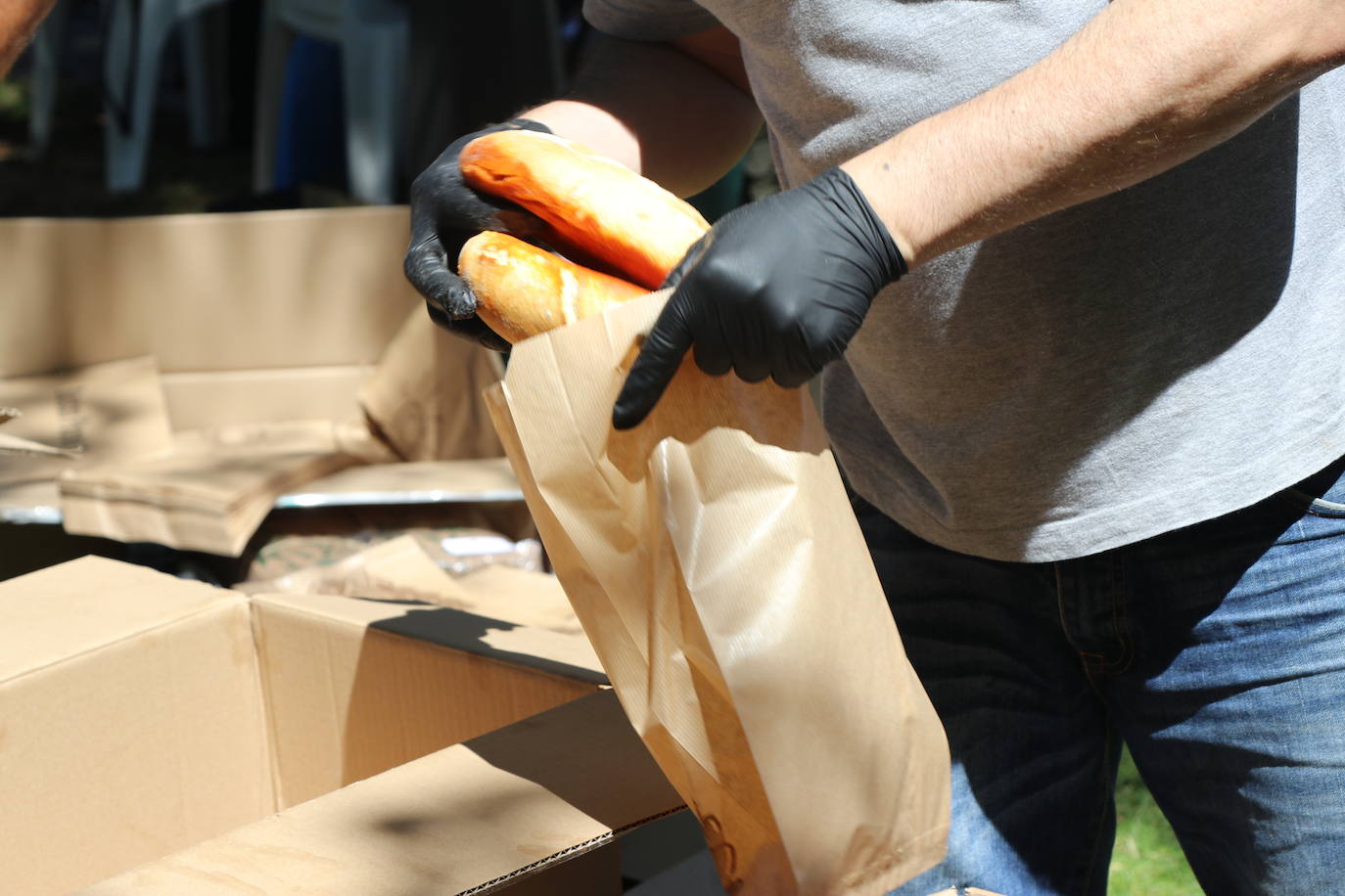 Los pendones de la comnarca lucen en el Día de Asturias en Valencia de Don Juan. 