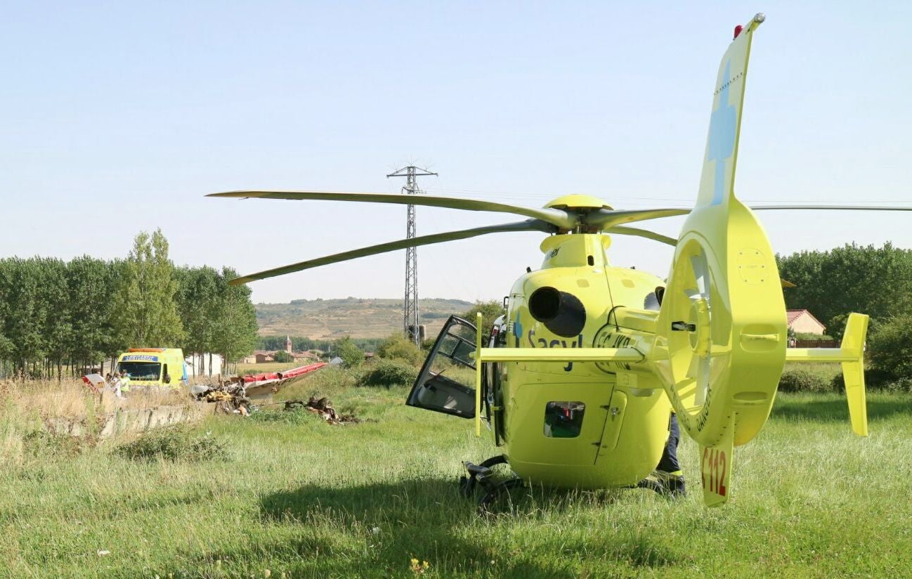 Un helicóptero de Emergencias del Sacyl en una imagen de archivo. 